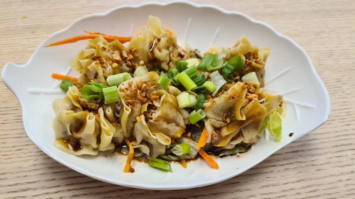 Steamed pork dumplings at Charm Thai Cafe