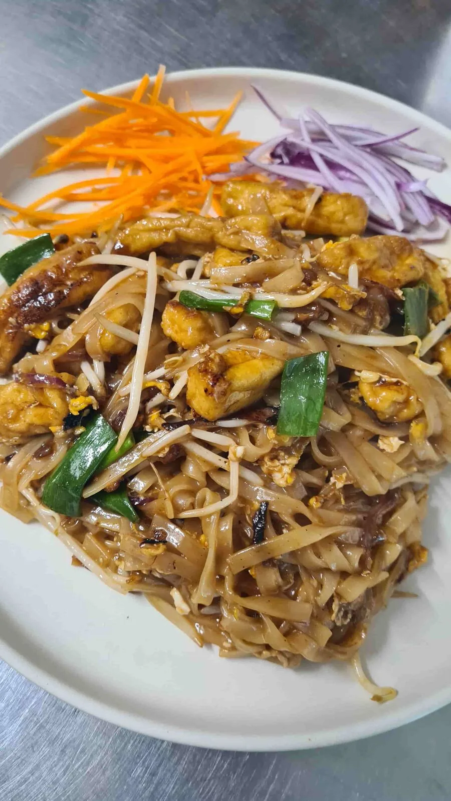 Vegan tofu Pad Thai rice noodles Charm Thai Cafe Doncaster